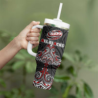 All Black NZL Rugby Champions Tumbler With Handle Maori Warrior DT02 - Polynesian Pride