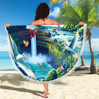 Wailua Falls Hawaii Beach Blanket Kauai Natural Beauty DT02 - Polynesian Pride