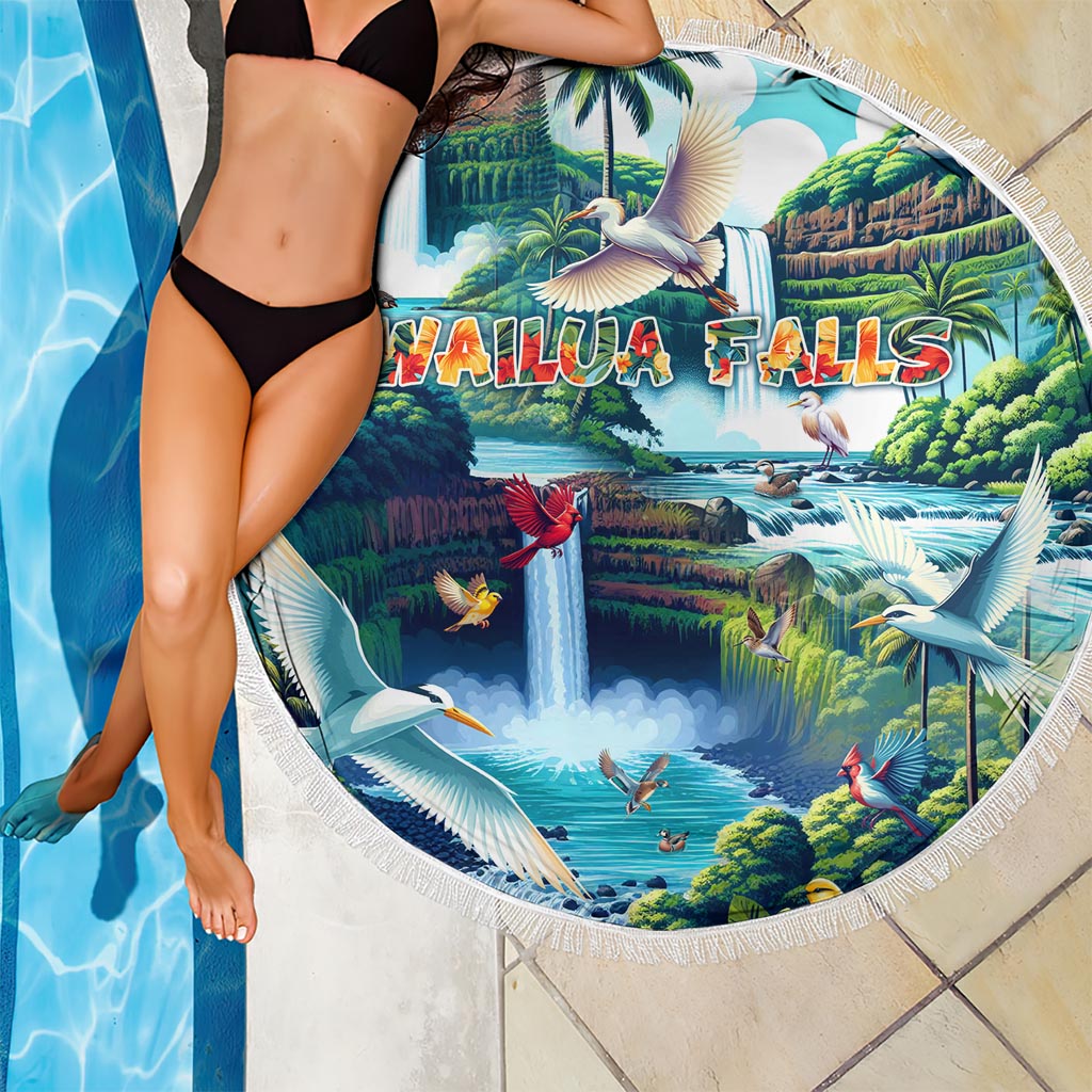 Wailua Falls Hawaii Beach Blanket Kauai Natural Beauty DT02 - Polynesian Pride