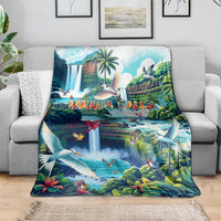 Wailua Falls Hawaii Blanket Kauai Natural Beauty DT02 - Polynesian Pride