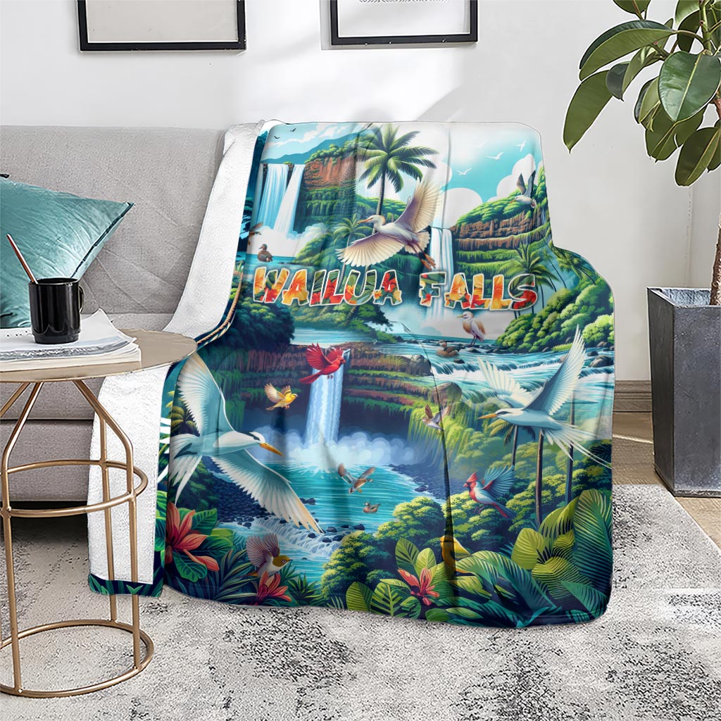 Wailua Falls Hawaii Blanket Kauai Natural Beauty DT02 - Polynesian Pride