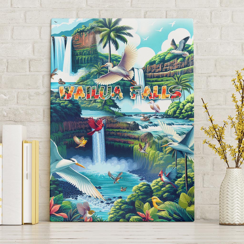Wailua Falls Hawaii Canvas Wall Art Kauai Natural Beauty DT02 Without Frame Art - Polynesian Pride