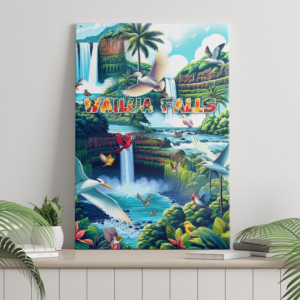 Wailua Falls Hawaii Canvas Wall Art Kauai Natural Beauty DT02 - Polynesian Pride