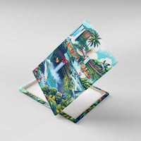 Wailua Falls Hawaii Canvas Wall Art Kauai Natural Beauty DT02 With Frame Art - Polynesian Pride