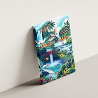 Wailua Falls Hawaii Canvas Wall Art Kauai Natural Beauty DT02 - Polynesian Pride