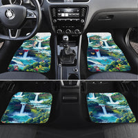 Wailua Falls Hawaii Car Mats Kauai Natural Beauty DT02 Set 4pcs Art - Polynesian Pride