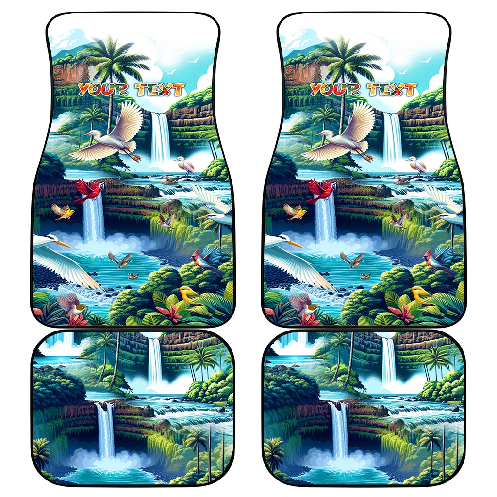 Wailua Falls Hawaii Car Mats Kauai Natural Beauty DT02 - Polynesian Pride