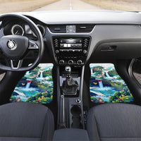 Wailua Falls Hawaii Car Mats Kauai Natural Beauty DT02 Set 2pcs - Front Art - Polynesian Pride
