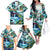 Wailua Falls Hawaii Family Matching Off The Shoulder Long Sleeve Dress and Hawaiian Shirt Kauai Natural Beauty