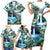 Wailua Falls Hawaii Family Matching Short Sleeve Bodycon Dress and Hawaiian Shirt Kauai Natural Beauty