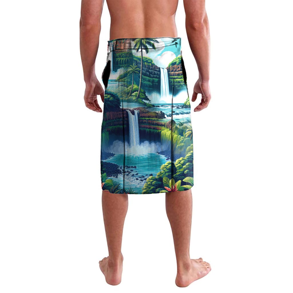 Wailua Falls Hawaii Lavalava Kauai Natural Beauty DT02 - Polynesian Pride