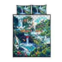 Wailua Falls Hawaii Quilt Bed Set Kauai Natural Beauty DT02 - Polynesian Pride