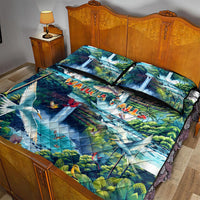 Wailua Falls Hawaii Quilt Bed Set Kauai Natural Beauty DT02 - Polynesian Pride