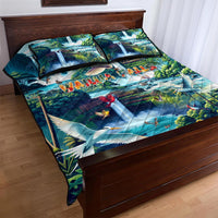 Wailua Falls Hawaii Quilt Bed Set Kauai Natural Beauty DT02 - Polynesian Pride