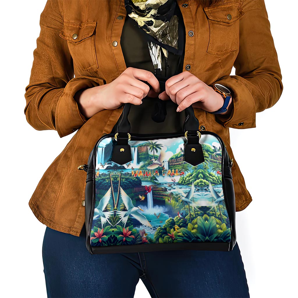 Wailua Falls Hawaii Shoulder Handbag Kauai Natural Beauty DT02 - Polynesian Pride