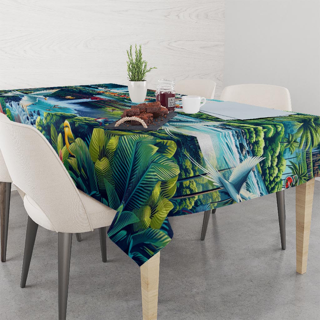 Wailua Falls Hawaii Tablecloth Kauai Natural Beauty DT02 - Polynesian Pride