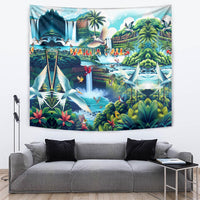 Wailua Falls Hawaii Tapestry Kauai Natural Beauty DT02 Art - Polynesian Pride