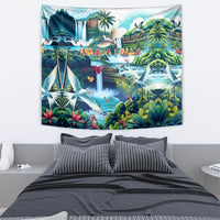 Wailua Falls Hawaii Tapestry Kauai Natural Beauty DT02 - Polynesian Pride