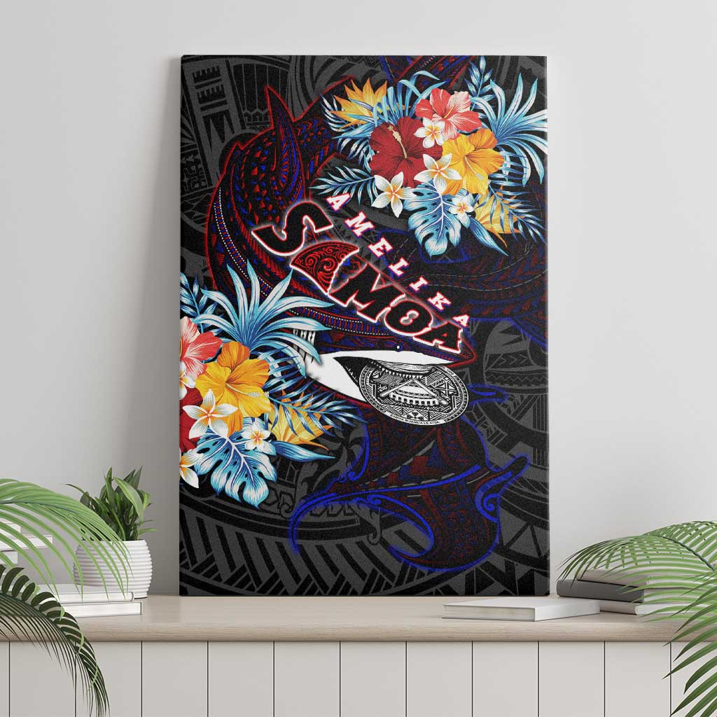 Amelika Samoa Sharks Polynesia Canvas Wall Art American Samoa DT02 - Polynesian Pride