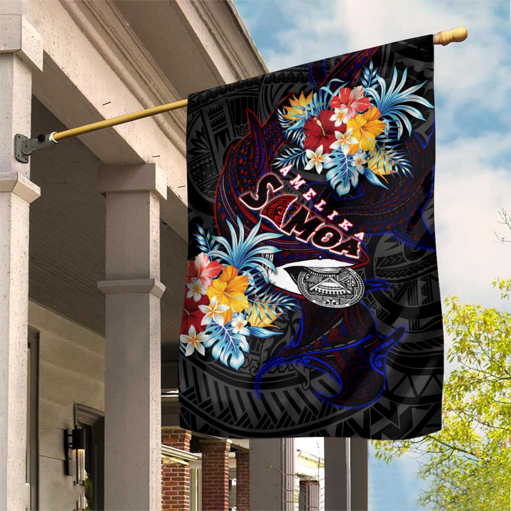 Amelika Samoa Sharks Polynesia Garden Flag American Samoa DT02 House Flag Black - Polynesian Pride
