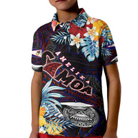 Personalized Amelika Samoa Sharks Polynesia Kid Polo Shirt American Samoa DT02 Kid Black - Polynesian Pride