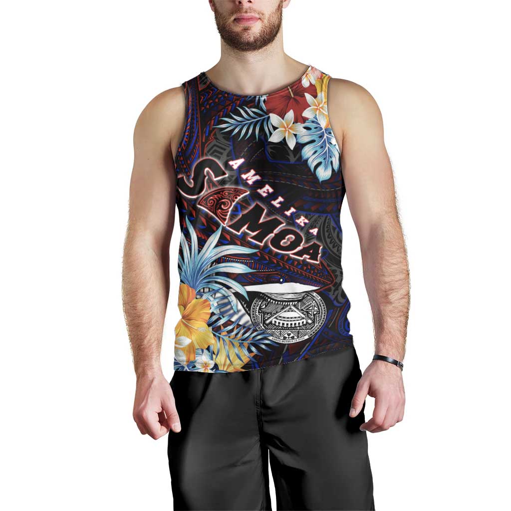 Personalized Amelika Samoa Sharks Polynesia Men Tank Top American Samoa DT02 - Polynesian Pride