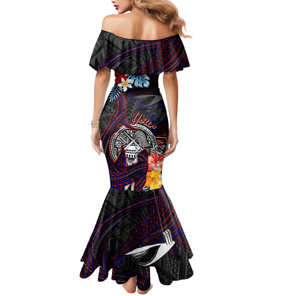 Personalized Amelika Samoa Sharks Polynesia Mermaid Dress American Samoa DT02 - Polynesian Pride