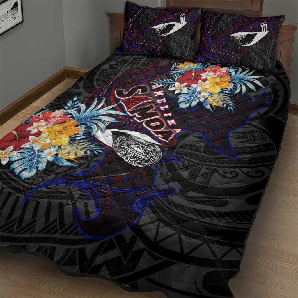 Amelika Samoa Sharks Polynesia Quilt Bed Set American Samoa DT02 - Polynesian Pride