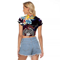 Personalized Amelika Samoa Sharks Polynesia Raglan Cropped T Shirt American Samoa DT02 - Polynesian Pride