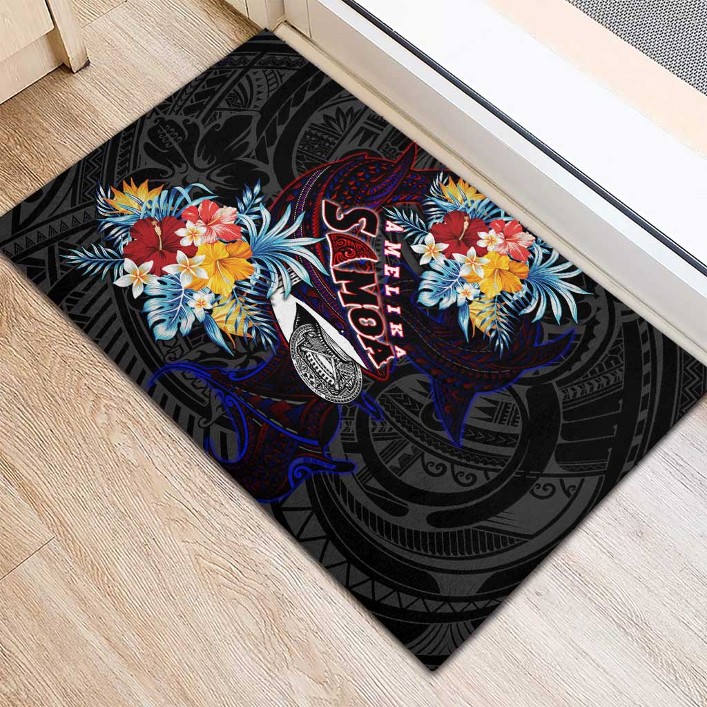 Amelika Samoa Sharks Polynesia Rubber Doormat American Samoa DT02 - Polynesian Pride