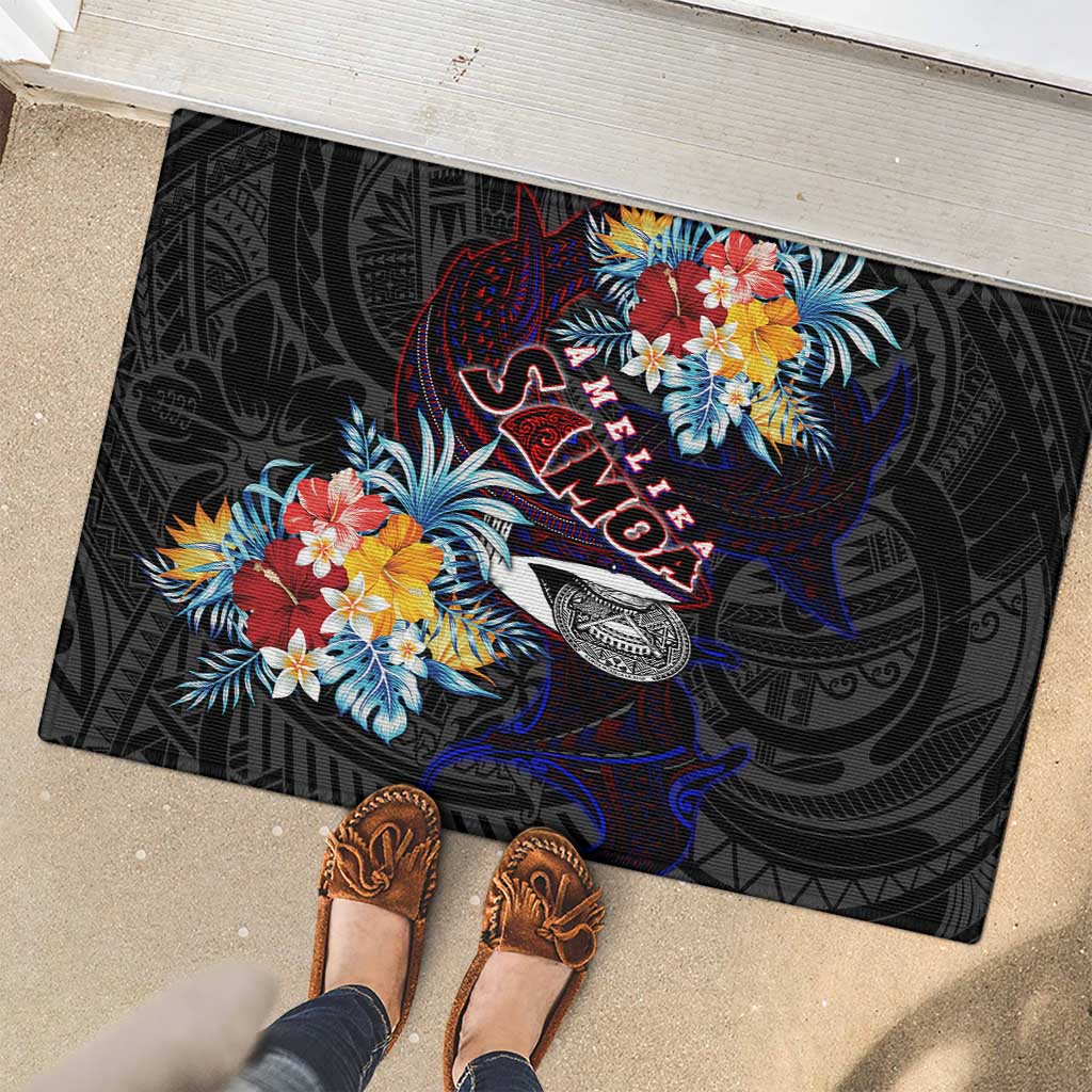 Amelika Samoa Sharks Polynesia Rubber Doormat American Samoa DT02 - Polynesian Pride