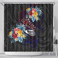 Amelika Samoa Sharks Polynesia Shower Curtain American Samoa DT02 - Polynesian Pride
