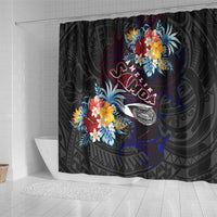 Amelika Samoa Sharks Polynesia Shower Curtain American Samoa DT02 - Polynesian Pride