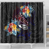 Amelika Samoa Sharks Polynesia Shower Curtain American Samoa DT02 - Polynesian Pride