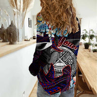 Personalized Amelika Samoa Sharks Polynesia Women Casual Shirt American Samoa DT02 - Polynesian Pride