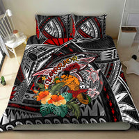 American Samoa Warrior Bedding Set Shark Turtle Polynesian Tattoo DT02 - Polynesian Pride