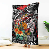 American Samoa Warrior Blanket Shark Turtle Polynesian Tattoo DT02 - Polynesian Pride