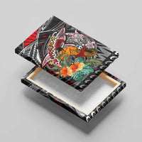 American Samoa Warrior Canvas Wall Art Shark Turtle Polynesian Tattoo DT02 - Polynesian Pride