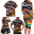 Personalized American Samoa Warrior Family Matching Long Sleeve Bodycon Dress and Hawaiian Shirt Shark Turtle Polynesian Tattoo