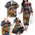 Personalized American Samoa Warrior Family Matching Off The Shoulder Long Sleeve Dress and Hawaiian Shirt Shark Turtle Polynesian Tattoo