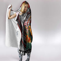 American Samoa Warrior Hooded Blanket Shark Turtle Polynesian Tattoo DT02 - Polynesian Pride