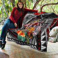 American Samoa Warrior Quilt Shark Turtle Polynesian Tattoo DT02 - Polynesian Pride