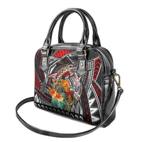 American Samoa Warrior Shoulder Handbag Shark Turtle Polynesian Tattoo DT02 - Polynesian Pride