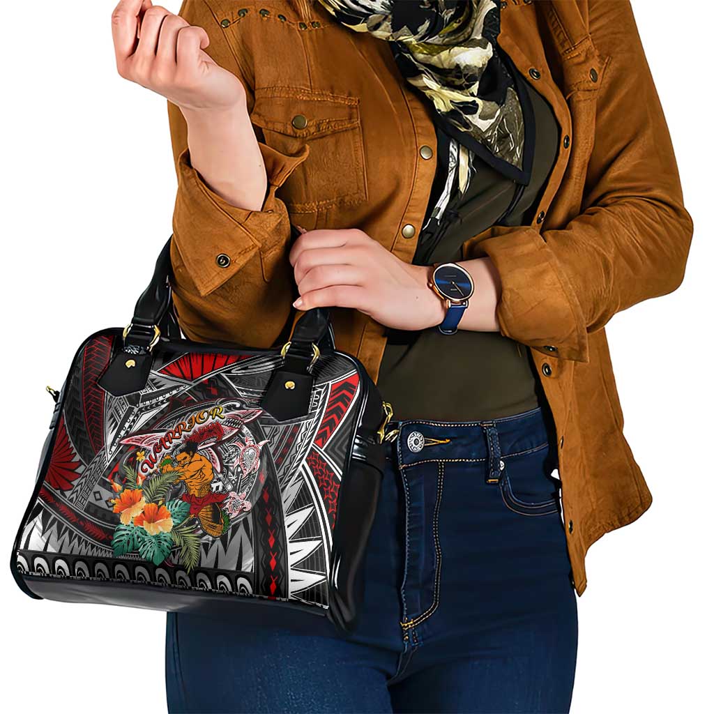 American Samoa Warrior Shoulder Handbag Shark Turtle Polynesian Tattoo DT02 - Polynesian Pride