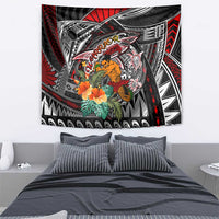 American Samoa Warrior Tapestry Shark Turtle Polynesian Tattoo DT02 - Polynesian Pride