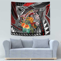 American Samoa Warrior Tapestry Shark Turtle Polynesian Tattoo DT02 - Polynesian Pride