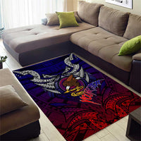 Personalized American Samoa Flag Area Rug Eagles Polynesian Art DT02 - Polynesian Pride