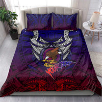Personalized American Samoa Flag Bedding Set Eagles Polynesian Art DT02 - Polynesian Pride