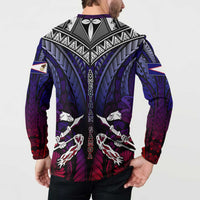 Personalized American Samoa Flag Button Sweatshirt Eagles Polynesian Art DT02 - Polynesian Pride