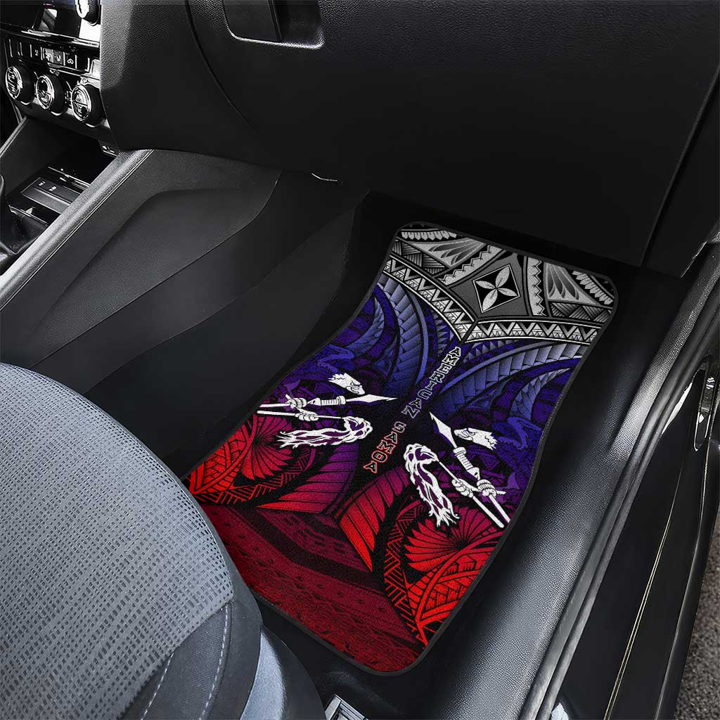 Personalized American Samoa Flag Car Mats Eagles Polynesian Art DT02 - Polynesian Pride